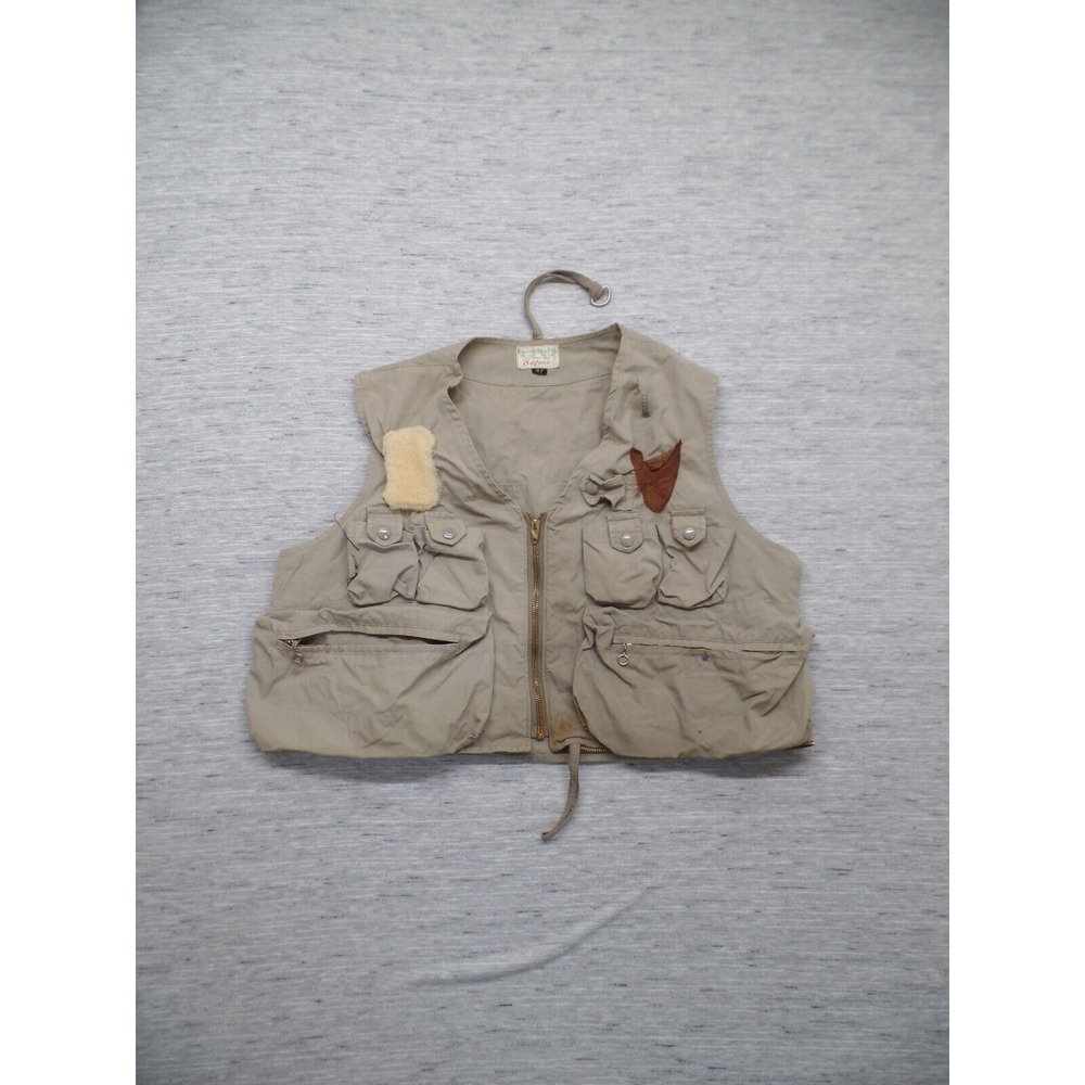 Vtg Abercrombie Fitch Safari Fishing Vest sz 42‎ 60s RARE Fly Fishing